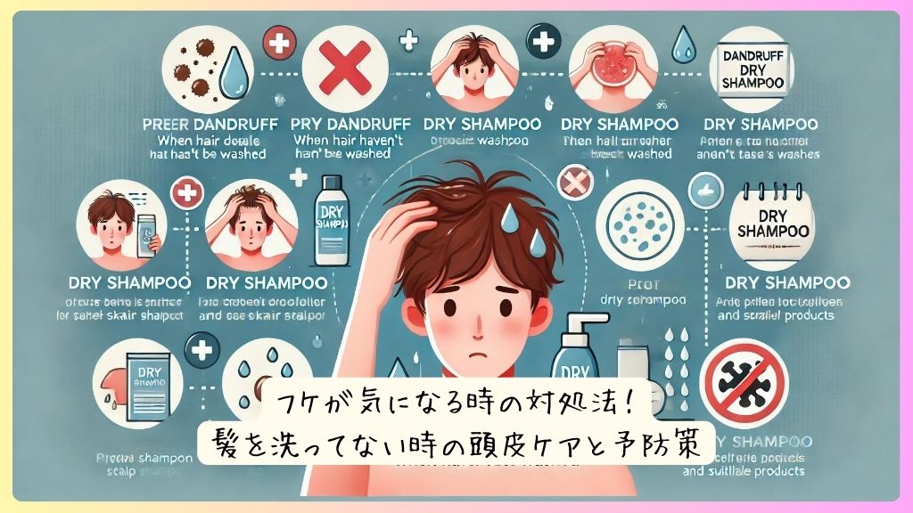 フケが気になる時の対処法！髪を洗ってない時の頭皮ケアと予防策