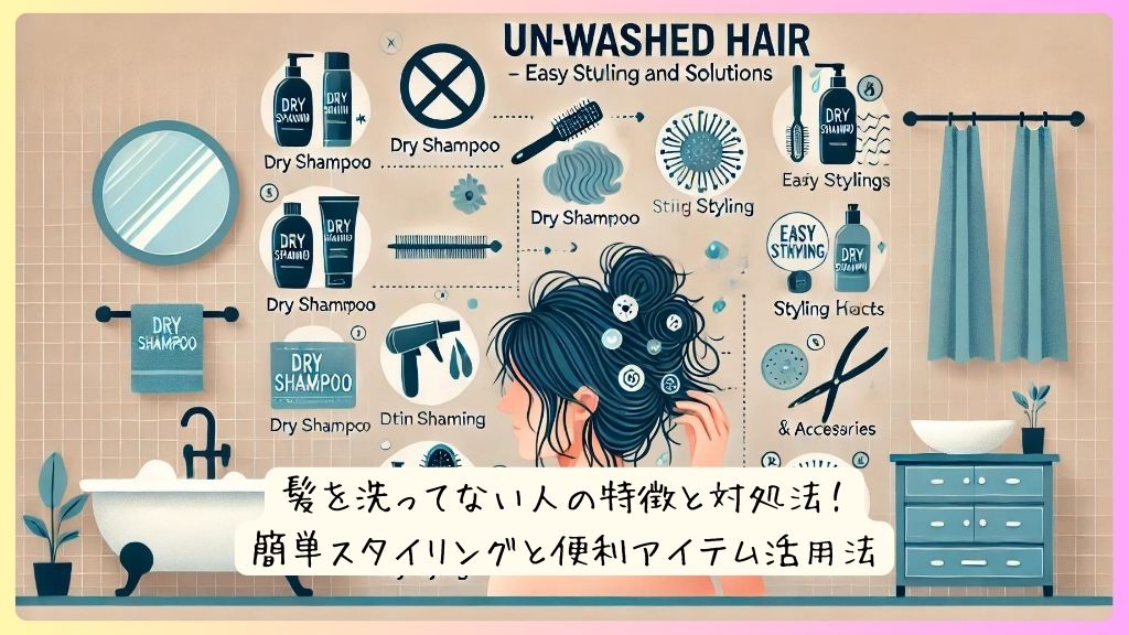 髪を洗ってない人の特徴と対処法！簡単スタイリングと便利アイテム活用法